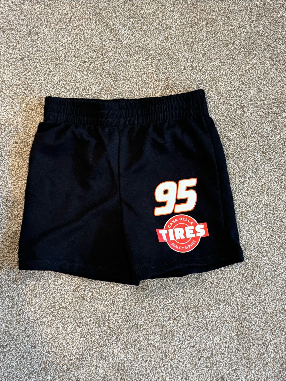 Toddler Black Disney Cars Shorts- Size 5T
